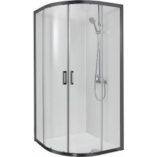 Душевой уголок Aquanet Aria 1/4 круга 1000x1000x2000 мм черный прозрачное стекло AQ ARI RO 10020BL