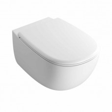 Унитаз подвесной Globo Daily Rimless 53х35 см с сиденьем микролифт белый матовый DNS02BO / DNR20BO