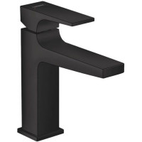 Смеситель для раковины Hansgrohe Metropol 110 однорычажный клапан Push-Open матовый черный 32507670