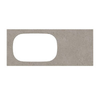 Столешница Kerama Marazzi Magica Риккарди 120 см для встраиваемых раковин без отверстия серый матовый MA.2.0.SG519920R\120