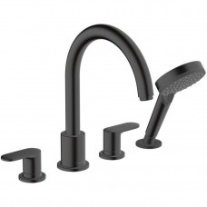 Смеситель на борт ванны Hansgrohe Vernis Blend на 4 отверстия матовый черный 71456670