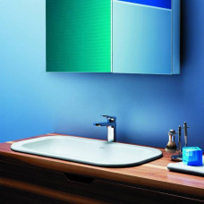 Раковина Azzurra Glaze 69х38 см без отверстия GLLI06938000BI