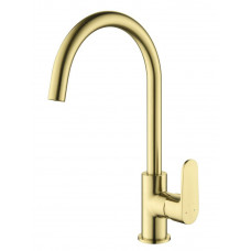 Смеситель для кухни Aquanet Oberon шлифованное золото AQ1282BG Смеситель для кухни Aquanet Oberon шлифованное золото AQ1282BG