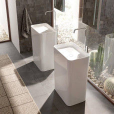 Раковина напольная Bette Art Monolith 60х40х90 см без отверстия белая A183-000