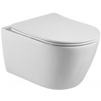 Унитаз подвесной безободковый Aquanet Betta 531х360х344 мм с сиденьем микролифт AQ1253W-00