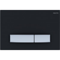 Панель смыва KDI Slim 009D-1 черный матовый прямоугольная клавиша никель KDI-0000026