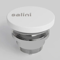 Донный клапан для раковины Salini D604 фиксированный S-Stone белый глянцевый 166202G