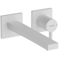 Смеситель для раковины hansgrohe Tecturis E 225 мм настенный на 2 отверстия внешняя часть белый матовый 73051700