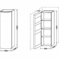 Шкаф-пенал Jacob Delafon Presquile 50x150 EB1115G-N21