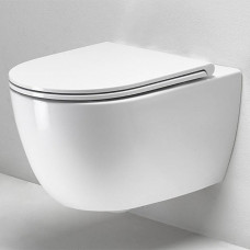Унитаз подвесной Simas Trevi 56х37 см безободковый белый TRV18 bi