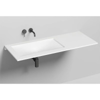 Раковина врезная снизу Salini Marea 70х40х12 см с переливом S-Stone белый матовый 1802213M