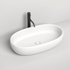 Раковина накладная Salini Luce 70х40х15.5 см S-Stone белый матовый 110721M