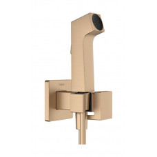 Гигиенический душ Hansgrohe 1jet E EcoSmart+ со смесителем держателем и шлангом 125 см шлифованная бронза 29233140