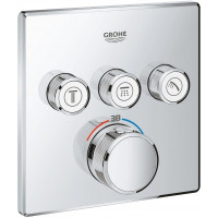 Термостат для душа GROHE Grohtherm SmartControl внешняя часть на 3 выхода хром 29126000
