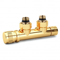 Узел нижнего подключения угловой SR Rubinetterie 1/2x3/4 золото 0694-1500D0E0