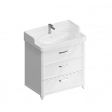 Тумба напольная Kerama Marazzi Pompei 80 см 3 ящика белый глянцевый PO.N.80.3\WHT