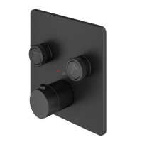 Смеситель для душа встраиваемый Plumberia Selection PSBOX на 2 выхода черный матовый PSB2902NO