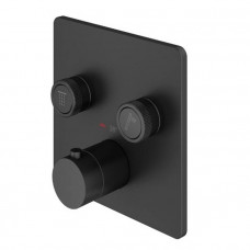 Смеситель для душа встраиваемый Plumberia Selection PSBOX на 2 выхода черный матовый PSB2902NO