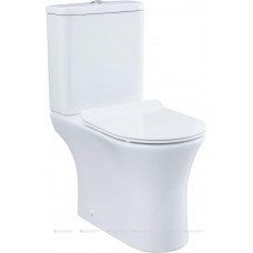 Чаша напольного унитаза Aquanet Roll 2-C Rimless с сиденьем Soft Close Slimseat Roll 2-C