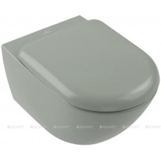 Унитаз подвесной Villeroy & Boch Antao 370x560 мм CeramicPlus цвет Morning Green 4674T0R8