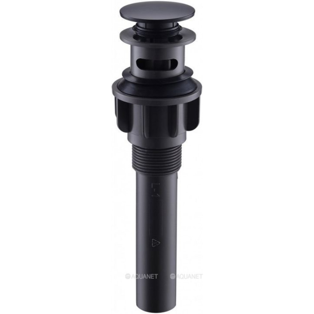 Донный клапан для раковины BelBagno с переливом черный матовый BB-PCU-03-NERO