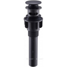 Донный клапан для раковины BelBagno с переливом черный матовый BB-PCU-03-NERO