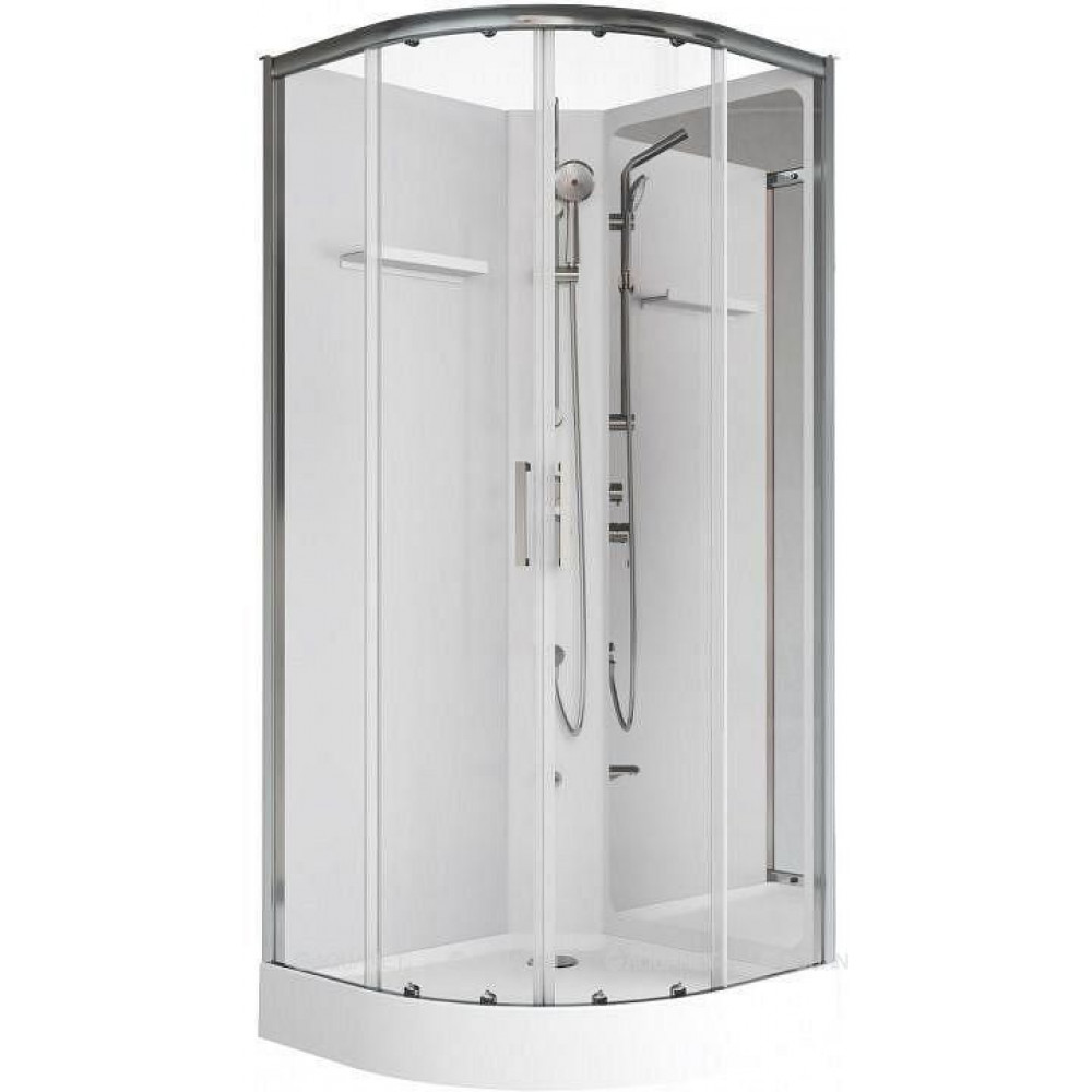 Душевая кабина Aquanet Passion R 3.0 1/4 круга 900x900 мм хром 00348329