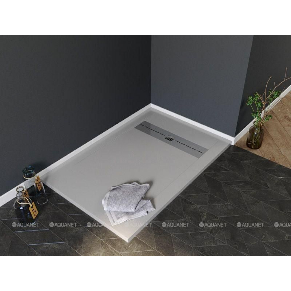 Поддон душевой Aquanet Delight NEW 1400х900х30 мм серый камень без сифона 00258885