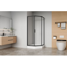 Душевое ограждение Aquanet Bright 900х900 мм пентагональное черное AE90-P-90x90-BT Душевое ограждение Aquanet Bright 900х900 мм пентагональное черное AE90-P-90x90-BT