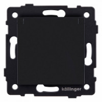 Розетка с заземлением с крышкой, без рамки Kollinger  REA-006BM