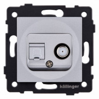 ТВ-розетка и SAT-розетка оконечная без рамки Kollinger  REA-014GY