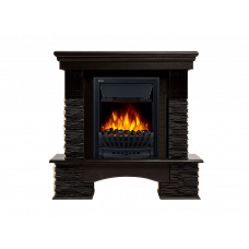 Портал для электрокамина Firelight Pietra Nuovo Classic камень сланец чёрный шпон венге НС-1346691
