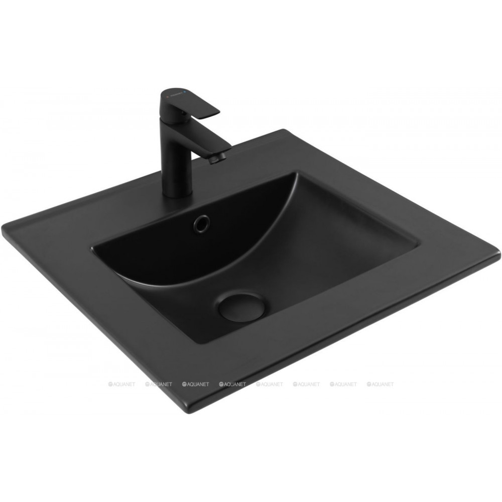 Раковина-столешница Aquanet Flat 50 черный матовый 00329252