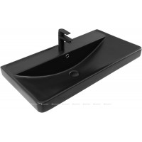 Раковина накладная Aquanet Ирис 905х465х205 мм черный матовый 00329250