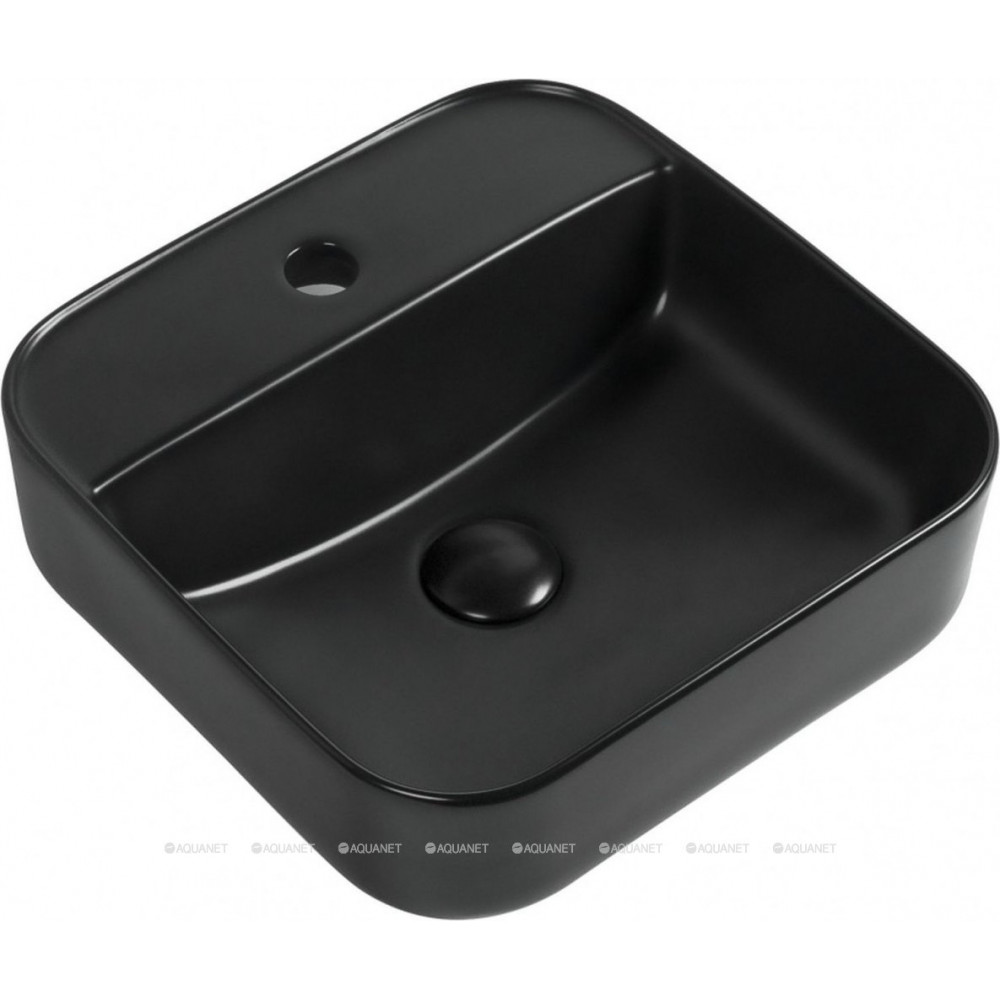 Раковина накладная Aquanet CITY-2-MB 390х390х140 мм черный матовый 00273669