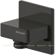 Штуцер для душевого шланга Bravat черный P7429BW-1