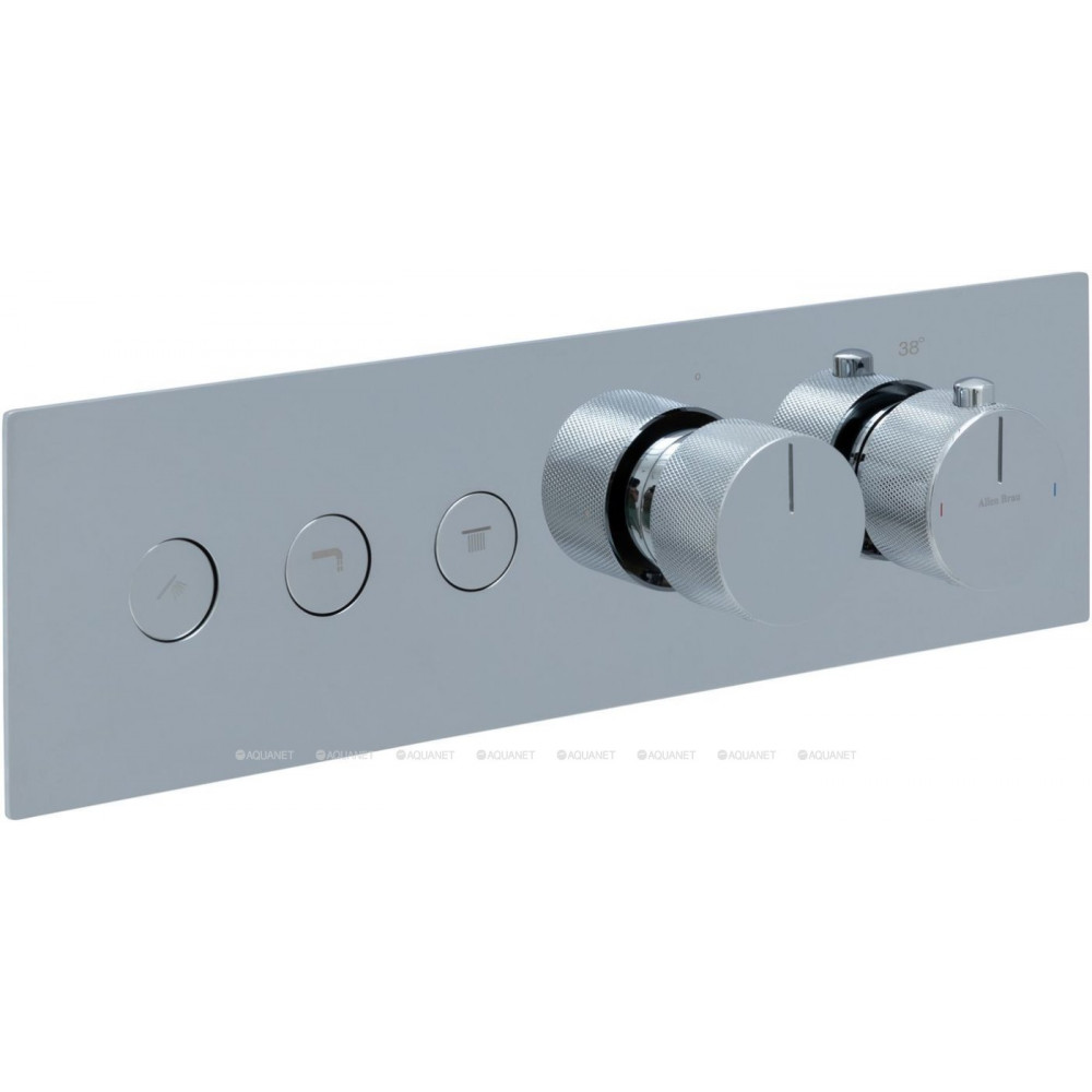 Смеситель встраиваемый Allen Brau Liberty X3 термостат 3 выхода Push key хром 5.33003-00