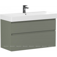 Тумба под раковину Allen Brau INFINITY 100 см 2 ящика олива матовый 1.210027.CGM