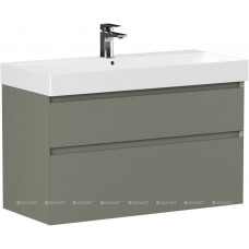 Тумба под раковину Allen Brau INFINITY 100 см 2 ящика олива матовый 1.210027.CGM