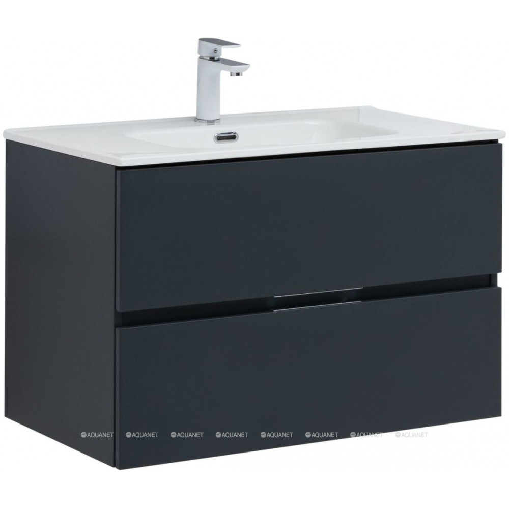 Тумба под раковину Aquanet Алвита new 80 напольная антрацит 00277515