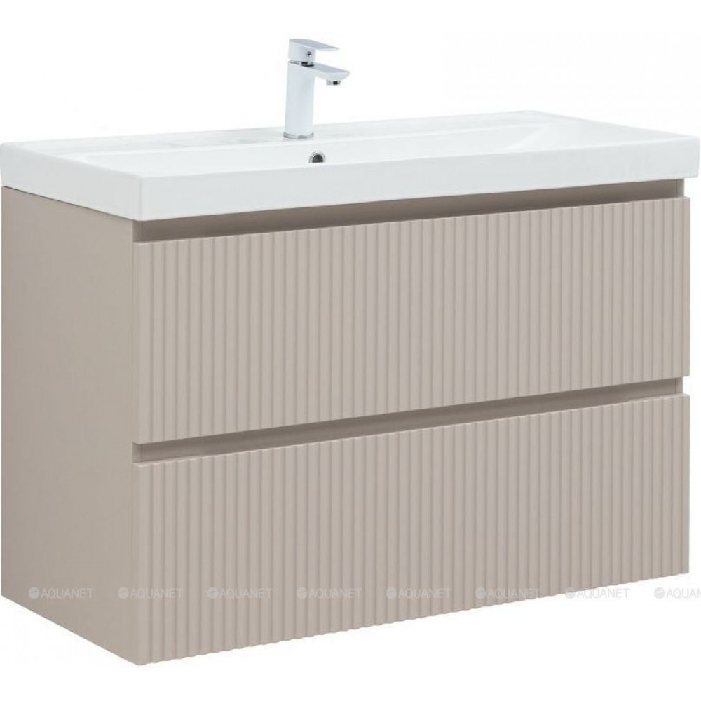 Тумба под раковину Aquanet Джейн 90 (Flat) бежевый 00343978