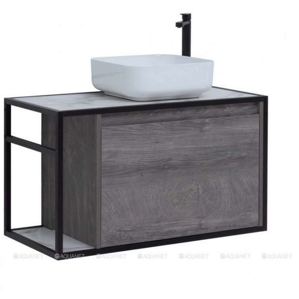 Тумба под раковину Aquanet Nova Lite LOFT 90 R дуб рошелье 00261655