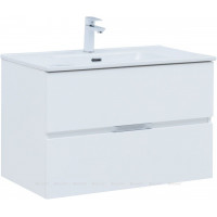 Тумба с раковиной Aquanet Алвита new 80 2 ящика белый матовый 00274114