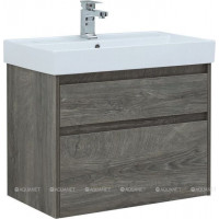 Тумба с раковиной Aquanet Nova Lite 75 2 ящика дуб рошелье 00245245