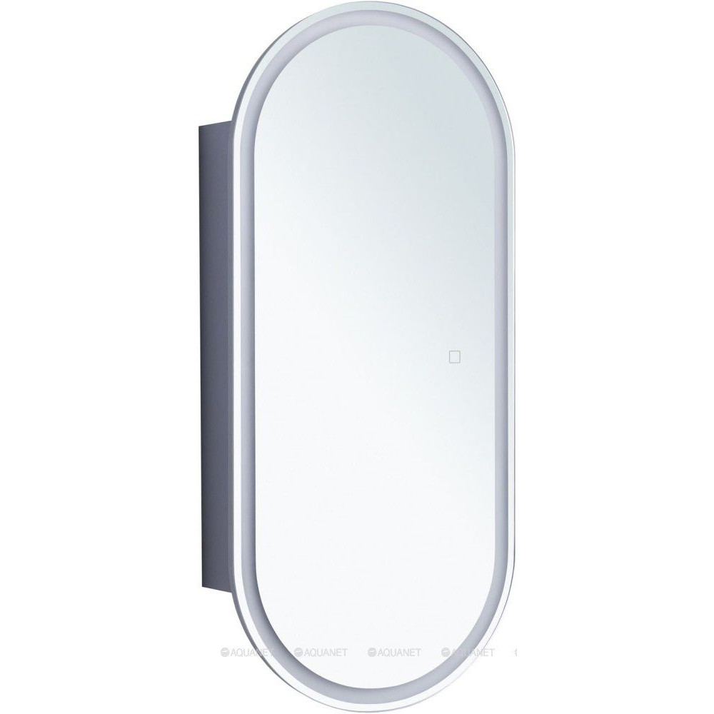 Зеркальный шкаф Aquanet Монте овал 40х90 LED 00344786