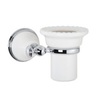 Стакан подвесной Tivoli World Harmony 109 керамический белый хром TWHA109bi/cr