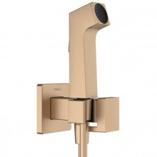 Гигиенический душ Hansgrohe Bidette E со смесителем держателем и шлангом 125 см шлифованная бронза 29233140