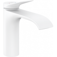 Смеситель для раковины hansgrohe Vivenis 110 без сливного гарнитура белый матовый 75022700