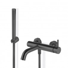Смеситель для ванны настенный Newform X-Steel 316 с ручным душем и кронштейном PVD Brushed Gun Metal 69640CX.59.064 Смеситель для ванны настенный Newform X-Steel 316 с ручным душем и кронштейном PVD Brushed Gun Metal 69640CX.59.064