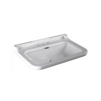 Раковина Kerasan Waldorf 80х55 см 3 отверстия керамическая белый/бронза 811393br/4141K1bi/cr*3